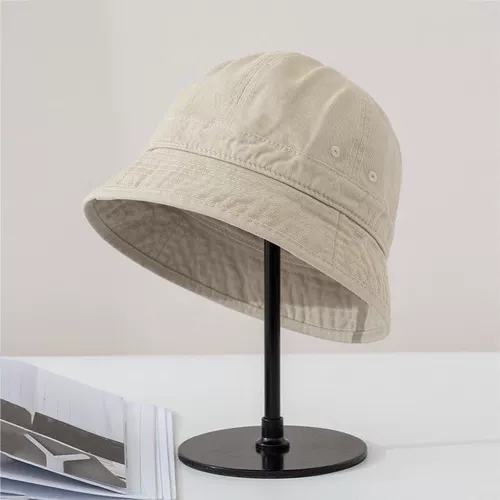 Хлопковая твердая рыбака шляпа весна и летняя женщина -минималистские солнцезащитные солнцезащиты японских ветряных кремов, заштрихованные шляпы с коварными шляпами короткие шляпы Brima Youth