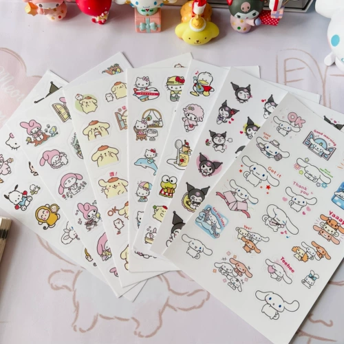 Японская прозрачная милая наклейка, водонепроницаемый стакан, планировщик