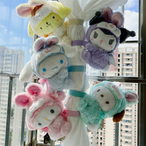 Cute curtain straps cinnamon dog modern curtain buckle plush doll childrens room boy girls bedroom office