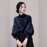 Модная летняя дизайнерская рубашка, 2025 года, изысканный стиль, свободный крой, цветочный принт