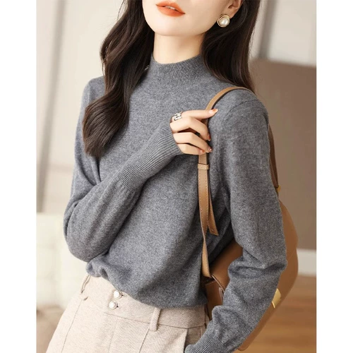 Элитный модный цветной шерстяной трикотажный свитер, 2024 года, осенний, увеличенная толщина