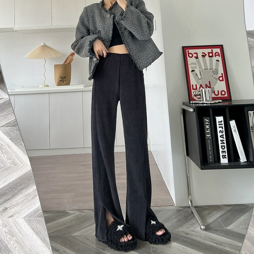 Брендовые приталенные штаны, высокая талия