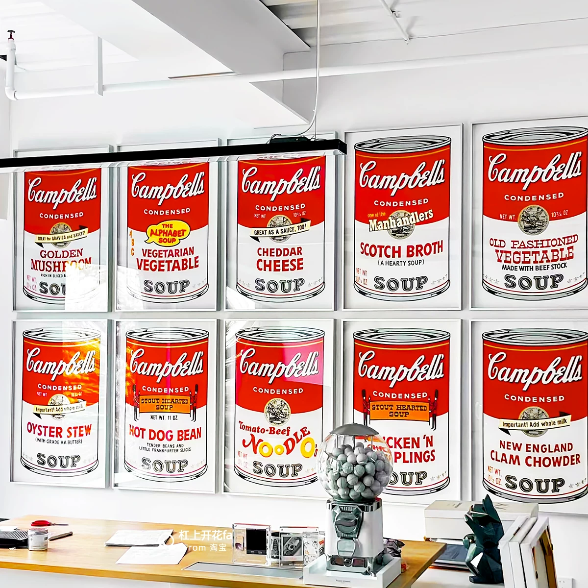 Картина в стиле Энди Уорхолла: банка супа Campbell, трендовая печать, развешанная картина для гостиной, декоративное искусство
