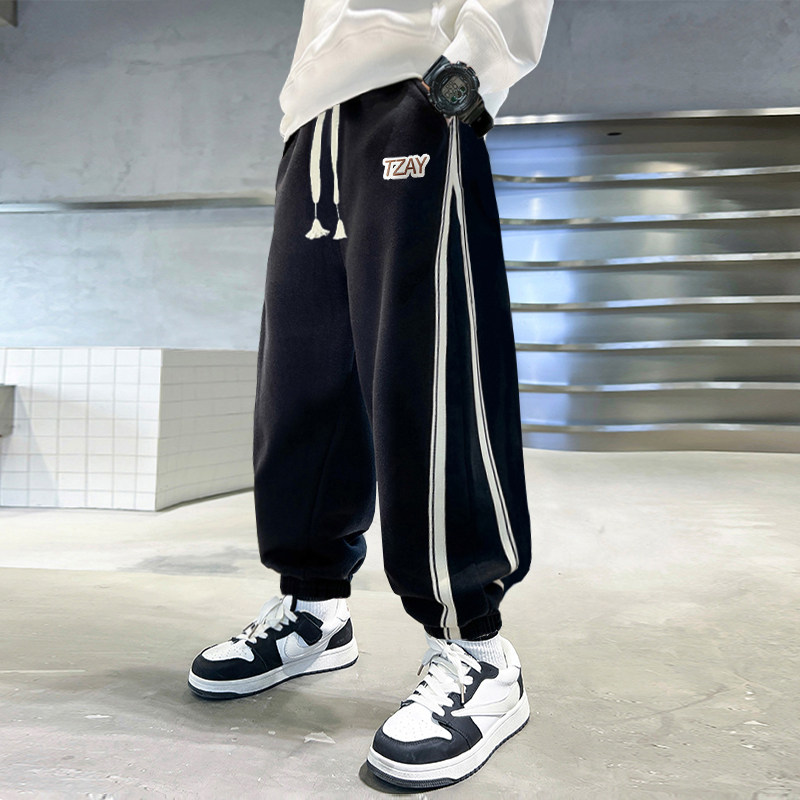 Boy pants sports pants spring autumn style 2023 new children's autumn clothing Long pants CUHK Fall Fry Street Guard Pants Tide-Taobao