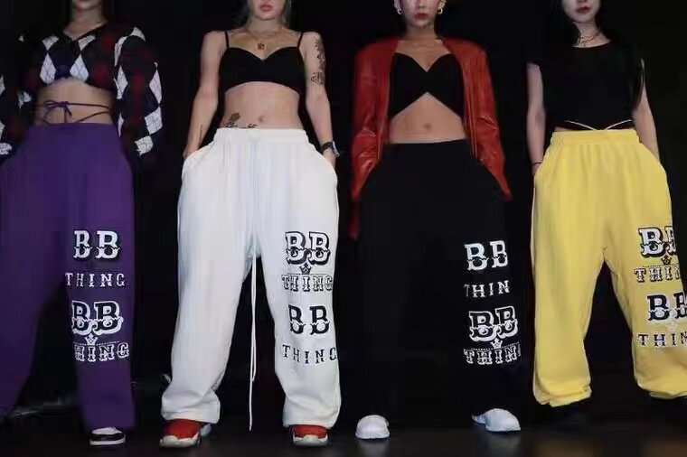 Designer hip-hop babething sports hiphop hip-hop pants men and women jazz dance wide leg pants