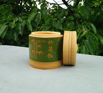 Bamboo rice steamer with lid Steamed rice made bamboo tube Vertical rice box with lid Bamboo bucket Household rice steamer steamed rice tube Bamboo bucket