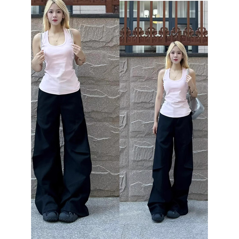 Korean Style Pink Camisole for Women, Summer Hot Girl Inner Wear, Slim Fit, Versatile Sleeveless Top
