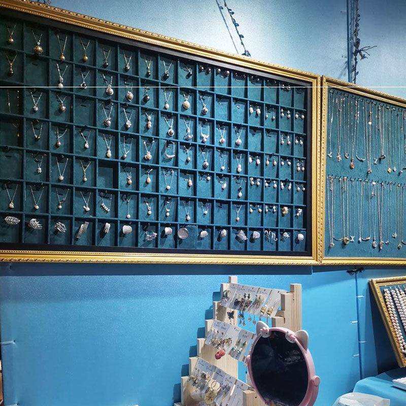 New Necklace Upper Wall Earthen Accessories Display Jewelry Hanging Wall Jewelry Board Boutique Shelf Show Shelves Shop Jewelry Necklace Goods