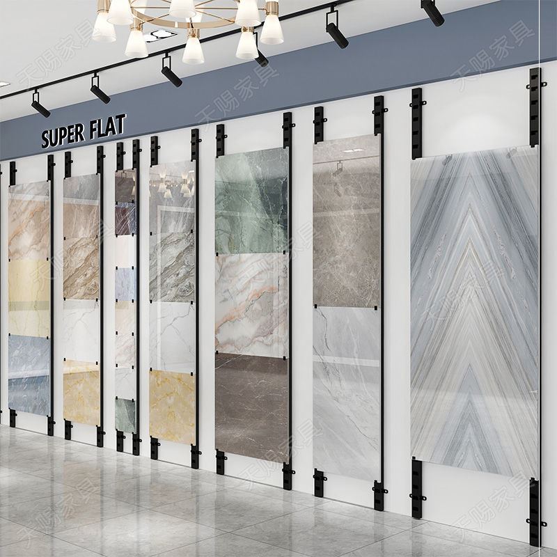 New Punching Pillar Show Frame tile shelves multi-functional wood flooring frame display frame wall tile stone exhibition floor