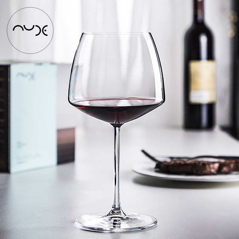 2 gift box imported nude non-lead crystal wine glasses tall wine glass light luxury Bordeaux cup set