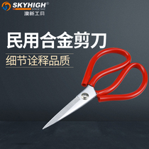 ANZ scissors alloy household scissors small scissors hand-cut paper cutting thread head kitchen special tip