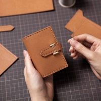 Кожаный картхолдер, маленький набор материалов для визитных карточек, «сделай сам»