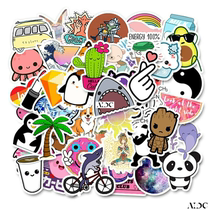 50PCS Cool Summer Vsco Stickers Pack Pink Girl Anime Stiker