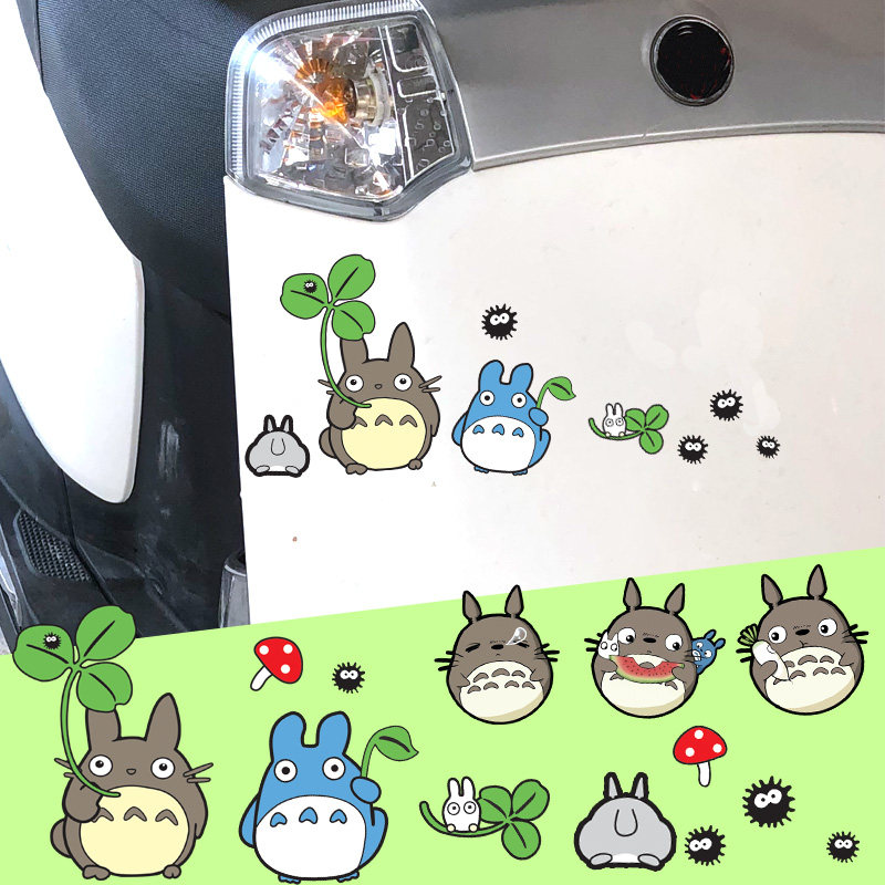 Cute cartoon Chinchilla personality car sticker creative body rear glass modified car electric car decoration