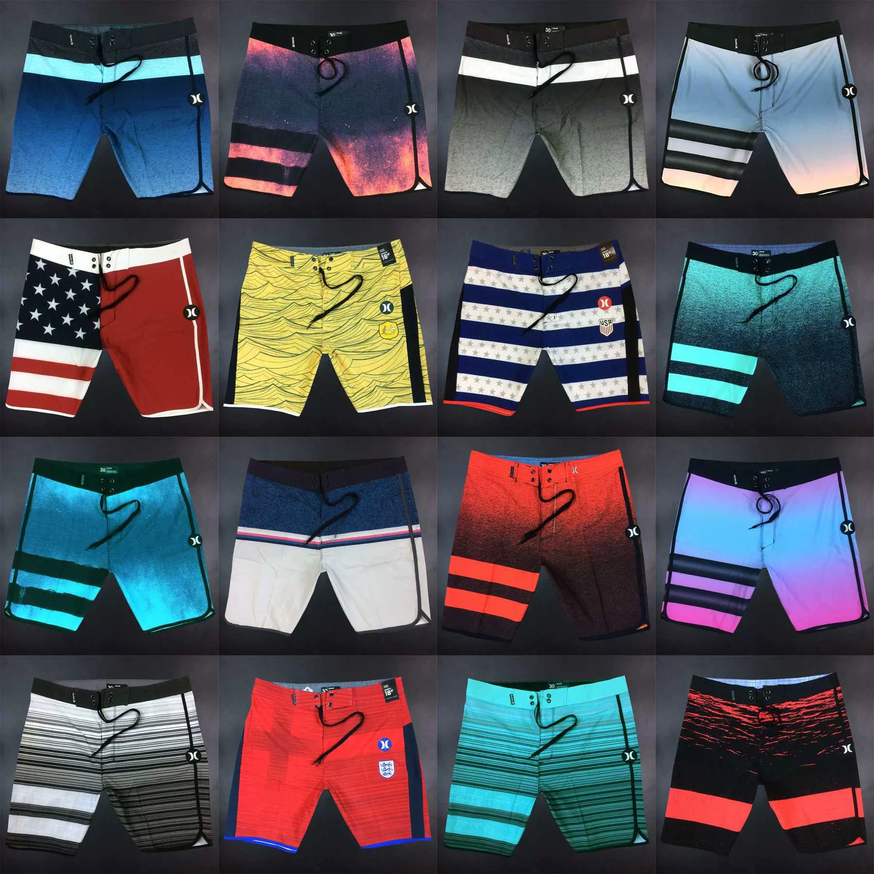 . Quần short đi biển thi đấu thể dục của nam giới nhanh khô quần short mùa hè dài đến đầu gối quần dài năm điểm quần short thể thao lướt sóng - Quần bãi biển