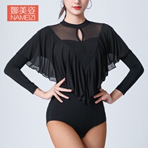 Latin dance costume autumn new dance dress national standard womens coat high-end dance practice clothing modern fashion one-piece suit