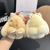 Милый брендовый кролик с бантиком, брелок, плюшевая кукла, украшение на сумку