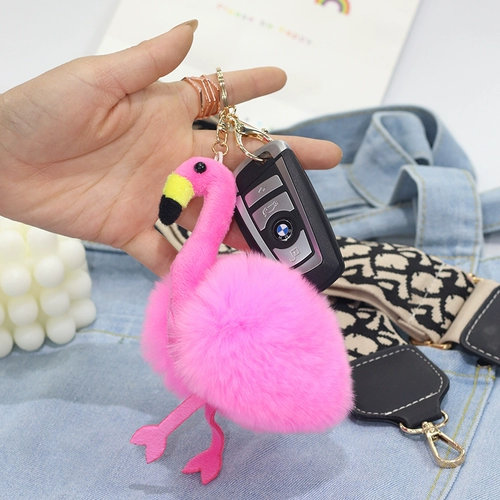 Милая подвеска, модный брелок, плюшевая кукла, фламинго