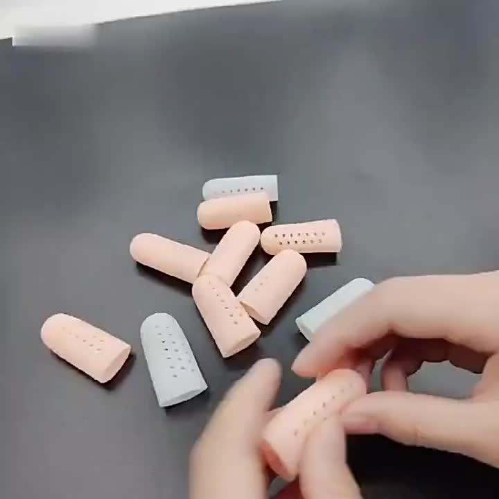 Bao ngón tay silicon bảo vệ chống khô ẩm bao ngón tay chấn thương chống mài mòn chống đau chống trơn trượt thoáng khí chống mài mòn dày 