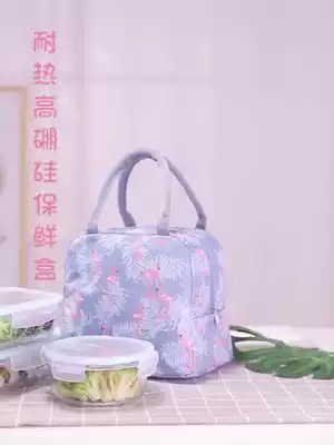 Glass lunch box Microwave oven special office worker fresh-keeping box Lunch box Student female set lunch box with lid Glass bowl