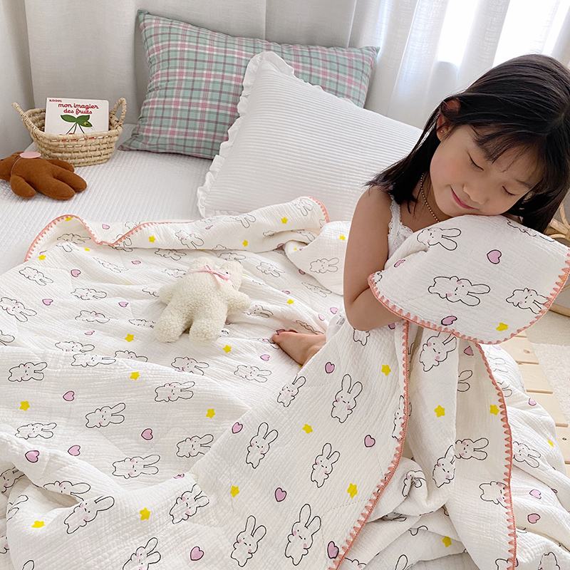 Class A children's pure cotton double-layer gauze summer cool quilt kindergarten quilt baby nap air conditioner blanketed by newborn