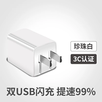 Чистая белая быстрая зарядка двойная зарядка USB