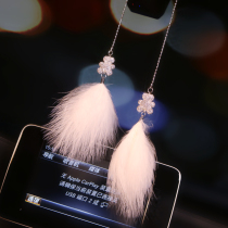 Car Pendant On-board Rearview Mirror Hanging Pendant Pendulum piece Creative upscale Crystal car Hanging Ornament Mesh Red Goddess