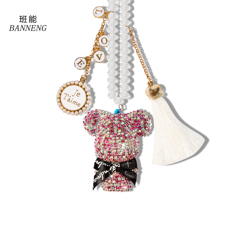 Violent Bear Car Pendant Goddess's Net Red Upscale On-board Rearview Mirror Pendant Pendant Hanging for Love Car Interior Supplies-Taobao