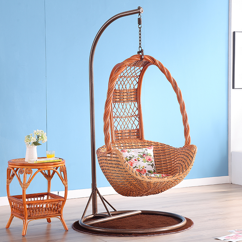 Rocking chair bed and breakfast net red real rattan woven balcony hanging orchid swing bird's nest hanging chair Nordic indoor hanging basket chair rattan chair