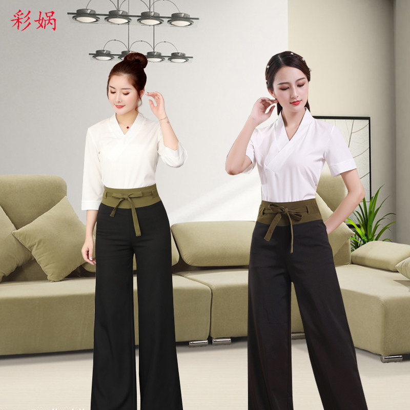 Foot Bath Technician Workwear 2020 New Foot Therapy Shop Massage Sexy Long Pants Suit Beauty Spa Wellness Club