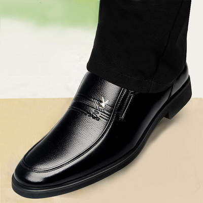 皮鞋商务大码皮鞋软底爸爸鞋