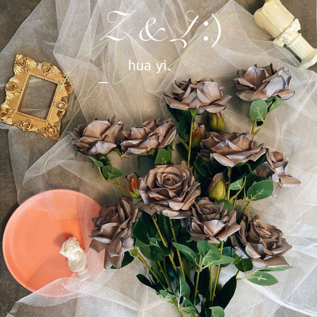 Simulation Rose Bouquet Ins Nordic Fake Flowers Floral Floral Flower Arrangement Room Living-room Furnishing Table Decoration Floral Swing Piece