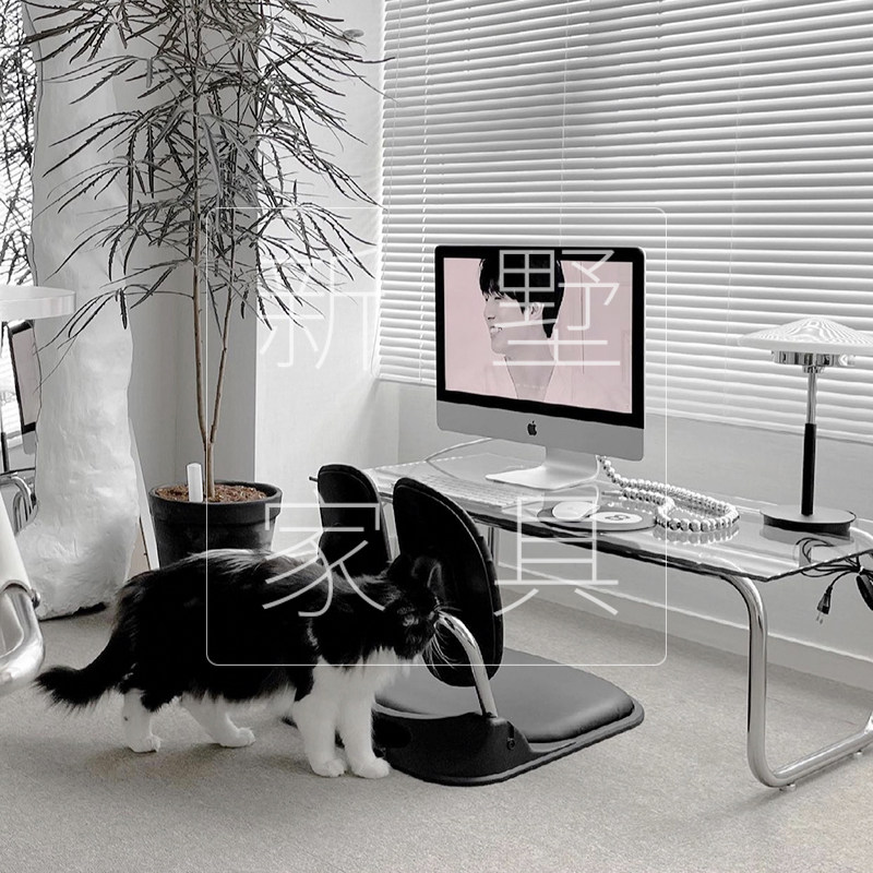 Nordic square tempered glass tea table in small family dining table net red blob main design edge a few simple floor tables