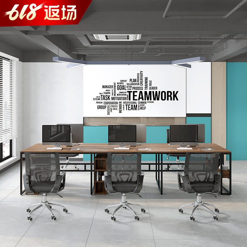 Staff Office Chairs Portfolio Brief Modern Office Computer Desk Double Staff Station 4 6 People Office Holder