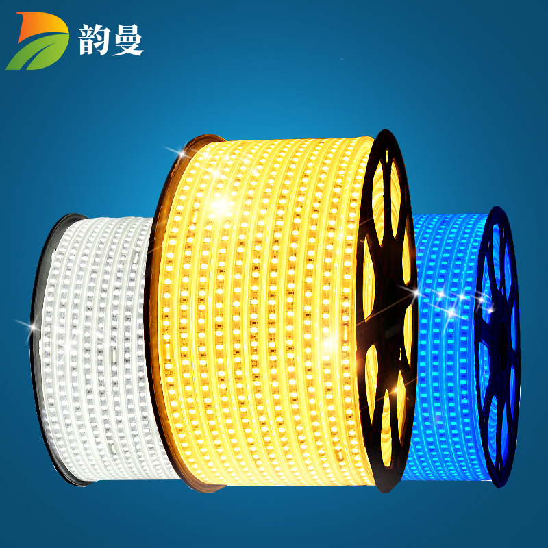 LED lights with soft lamp strip Living room ceiling slot slot with tri-color light transformation 5730 2835 double row