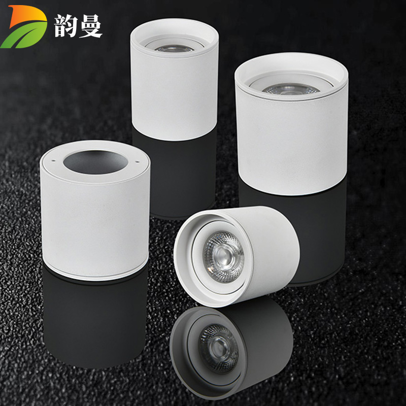 Surface mounted downlight anti-glare COB small spotlight living room bedroom background wall aisle drill-free ceiling light CREE