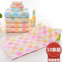3 strips of all-cotton gauze cotton cotton linen children towel pure cotton wash face Domestic number small rectangular chabb cute