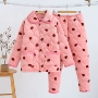 Áo khoác cotton dày mùa đông đồ ngủ phụ nữ flannel chần bông phục vụ nhà giản dị lông cừu mặc cộng với bộ đồ nhung hai mảnh bộ thể thao nữ mùa đông