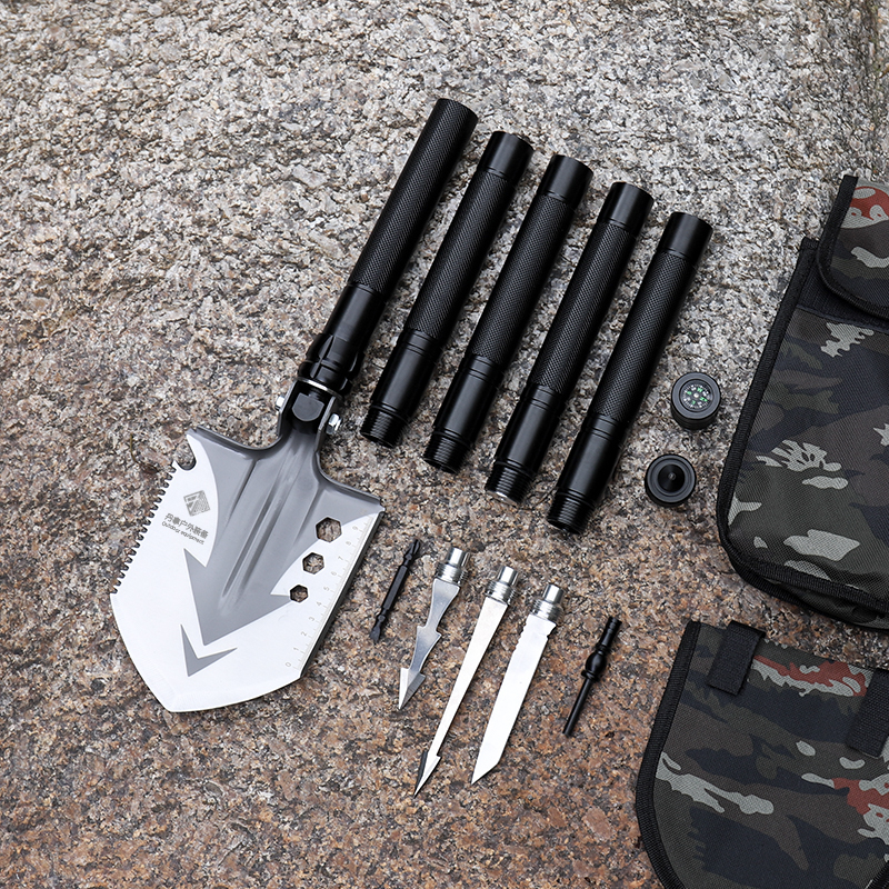 Swing stick self-defense supplies legal vehicle self-defense fight three-section telescopic stick outdoor tactical multi-function self-defense weapon