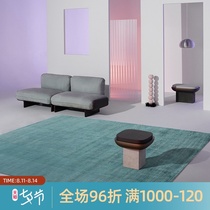 (Jiayin carefully selected)India imported handmade custom tencel solid color living room coffee table carpet light luxury American bedroom