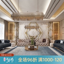 (Jiayin carefully selected)Indian hand-woven tencel carpet imported high-end villa living room coffee table blanket can be customized