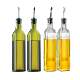 Amazon glass oil bottle 500ml dark green olive oil pot dispenser cross-border vinegar bottle set
