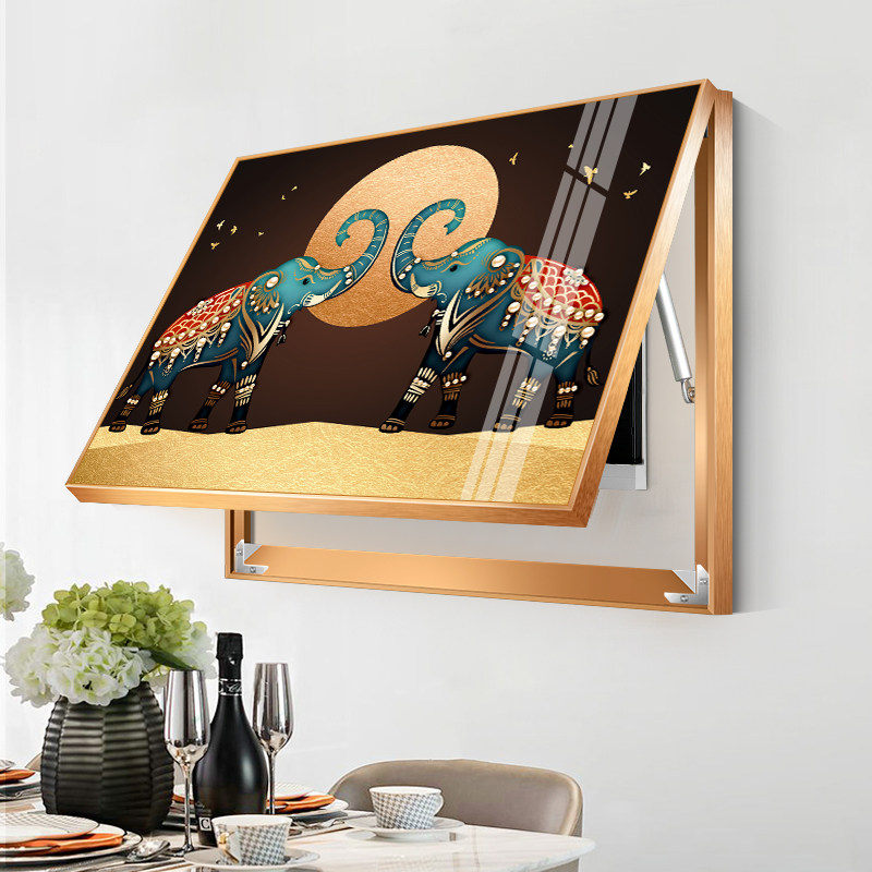 Electric meter box decoration painting cover box electric gate box animal implication hanging painting with weak electricity box light luxury switch box mural