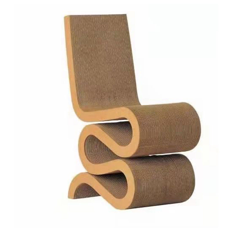 Nordic designer FRP corrugated creative home S-shaped back chair living room balcony shaped net red leisure chair