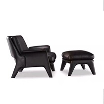 Nordic Imagery Solid Wood Minimalist Modern Living Room Bedroom Designer Leather Hotel Small House Type Casual Sofa Chair