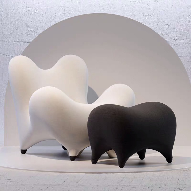 Nordic designer glass fiber reinforced plastic simple leisure bone shape chair sales office model room special-shaped stereotyped cotton ball chair