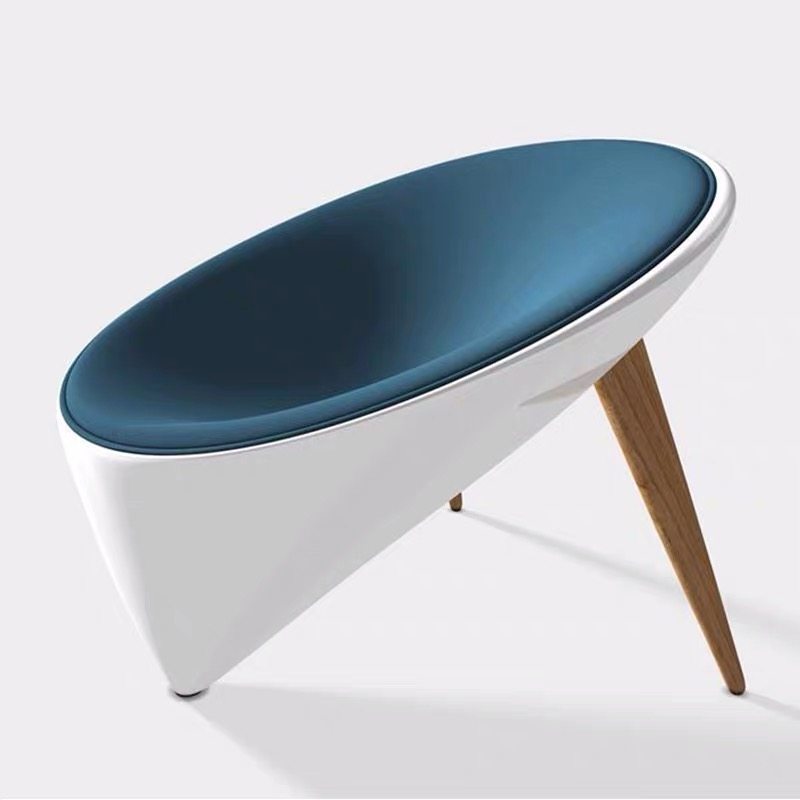 Nordic modern minimalist light luxury fiberglass chair beret special-shaped leisure chair personality creative single seat