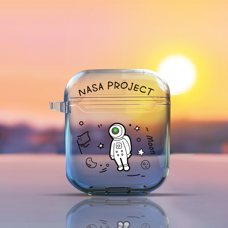 KEMDA is suitable for airpods protective sleeve silicone airpodspro Apple wireless bluetooth headset sleeve airpods2 sets of third and second generation soft one transparent creative ai