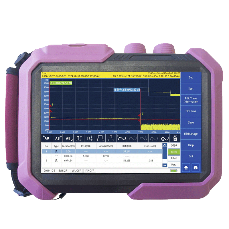 CLP 34 TR700 OTDR Optical Time Domain Reflectometer Julian TR700 Optical Fiber Tester Optical Cable Leather Cable Breakpoint Length Loss Network Detector