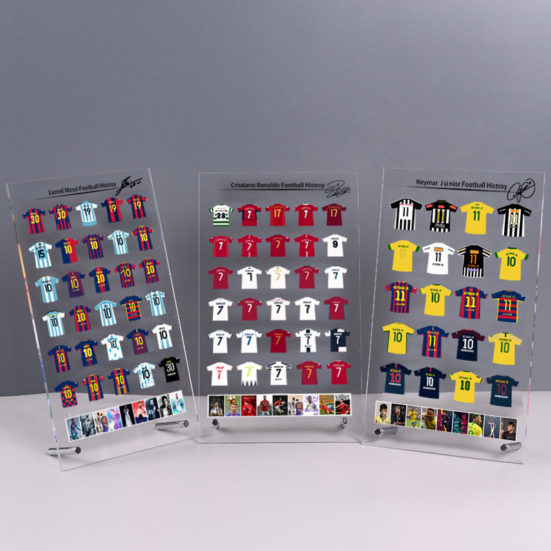Football sub-acrylic tablets Neymar C Romésie decorations Desktop swing pieces Souvenir Perimeter Handmade Gifts 